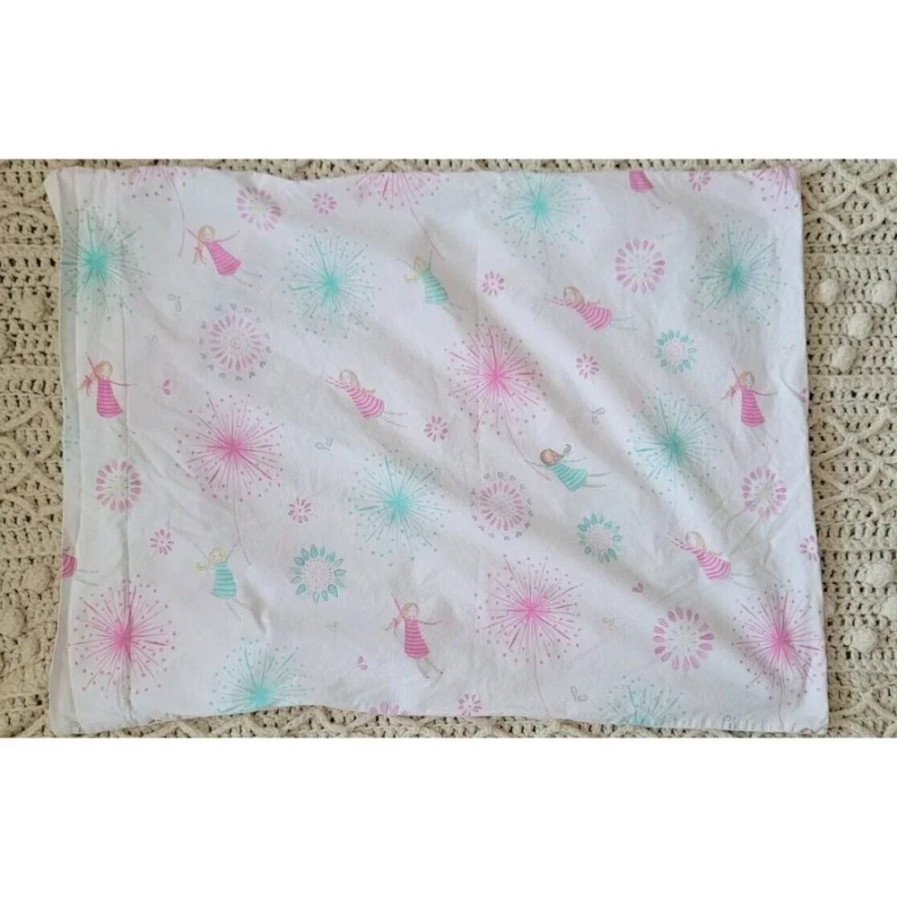 Pottery Barn Kids Floral Fairy Girls Standard Pillowcase